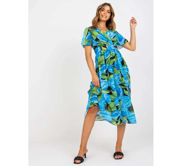 Šaty DHJ SK 15967.54P černá a modrá