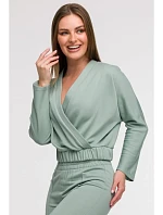 B292 Zavinovací mikina - mátová