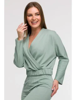 B292 Zavinovací mikina - mátová