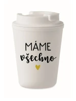 MÁME VŠECHNO - bílý termohrnek 300 ml