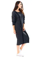 Dámské šaty A197 tm.šedé - Awama