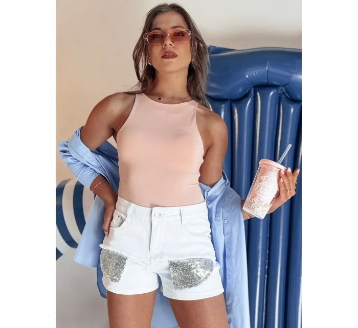 SHINEWEAR dámské šortky bílé FashionStreet SY0339