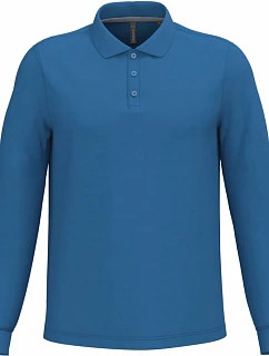 K 243 Pánské piqué polo s dlouhým rukávem model 22507008 light royal blue - Kariban