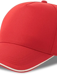 Atlantis Headwear Recy Five Piping 5 panelová sandwich kšiltovka 33.0282 red/white