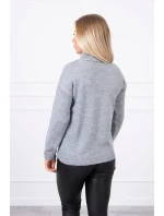 Poloviční svetr s rolákem šedý