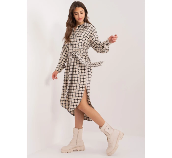 LK SK 509521 šaty.48 černá a béžová