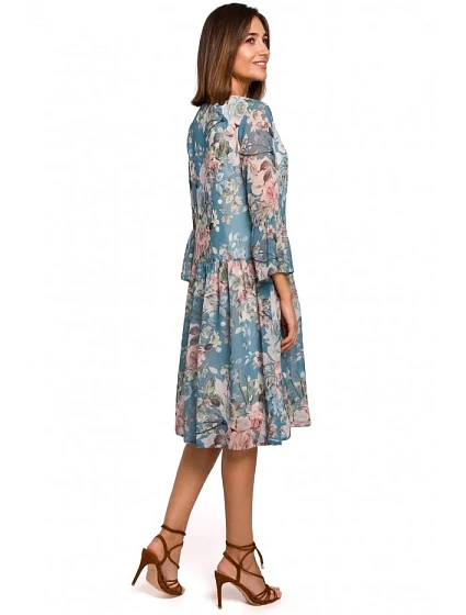 Šifonové šaty se pasem model 4 model 18002560 - STYLOVE