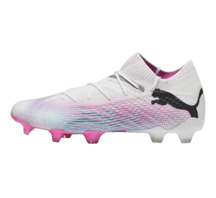 Pánské fotbalové boty / kopačky Future 7 Ultimate FG/AG M 107599 01 Bílá s růžovou - Puma