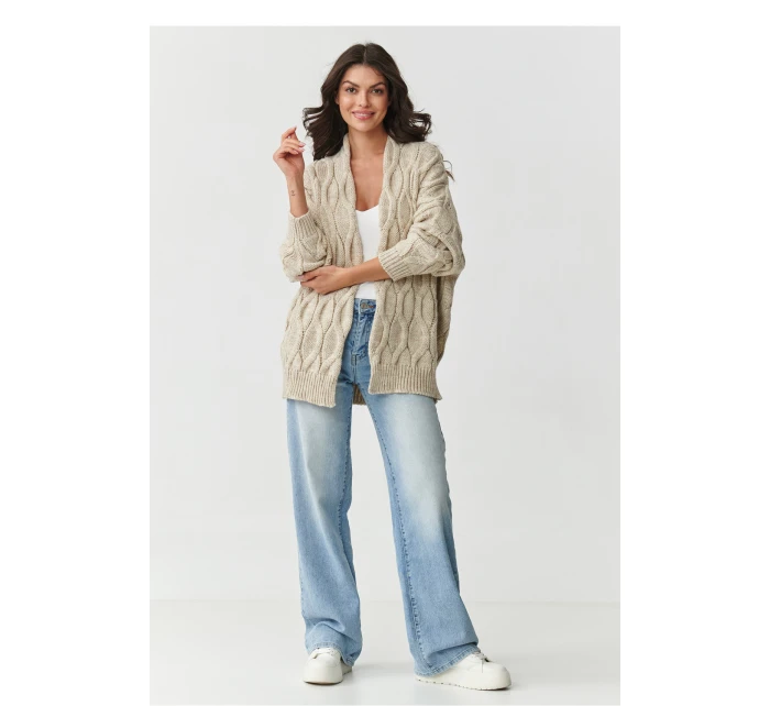 Svetr na zapínání model 217409 Makadamia Svetr na zapínání model 217409 Makadamia