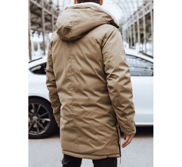 Pánská zimní bunda tmavě béžová Dstreet model 21971706 - FashionStreet