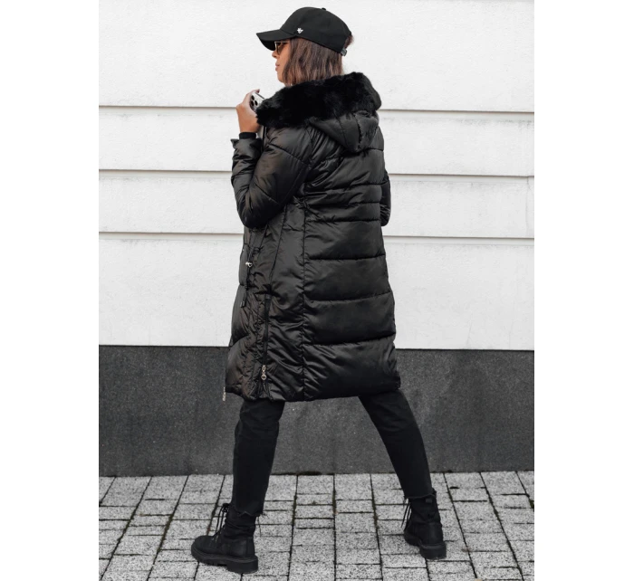 Dámská prošívaná zimní bunda s kapucí černá ULTRAWAY FashionStreet TY4628