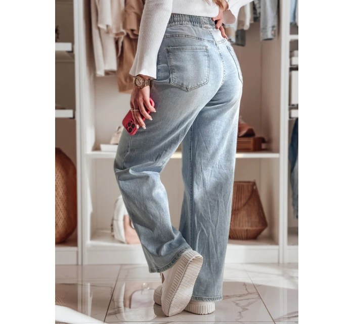 Dámské džínové kalhoty se širokými nohavicemi STEREO blue FashionStreet UY2436