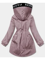 Růžová dámská oversize bunda parka model 19410175 - S'WEST Růžová dámská oversize bunda parka model 19410175 - S'WEST