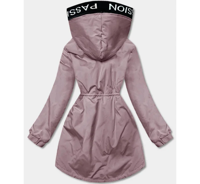 Růžová dámská oversize bunda parka model 19410175 - S'WEST Růžová dámská oversize bunda parka model 19410175 - S'WEST