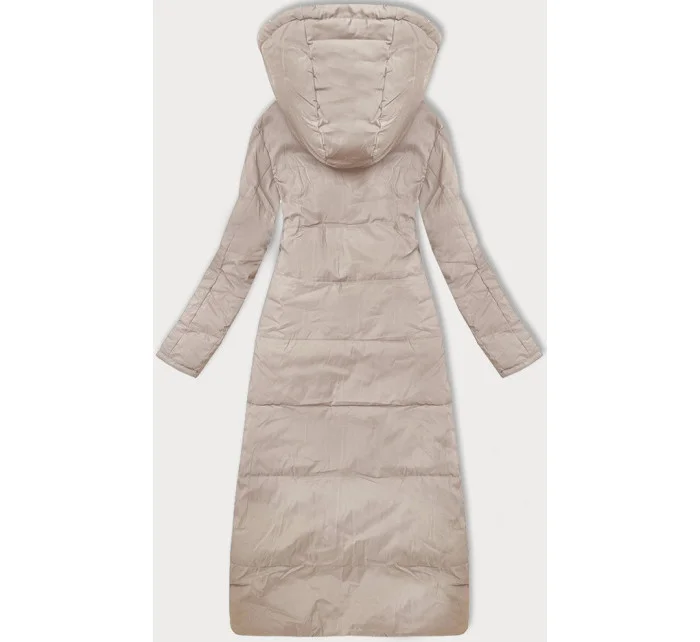 Světle béžová oboustranná zimní bunda s kožešinou model 21248613 - J.STYLE