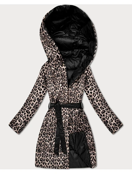 panteřím vzorem oboustranná zimní plus size bunda model 21753523 - MINORITY