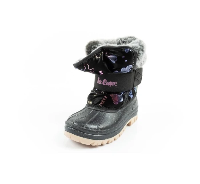 Lee Cooper zimní sněhule dětské zateplené sněhule pro dívky černé