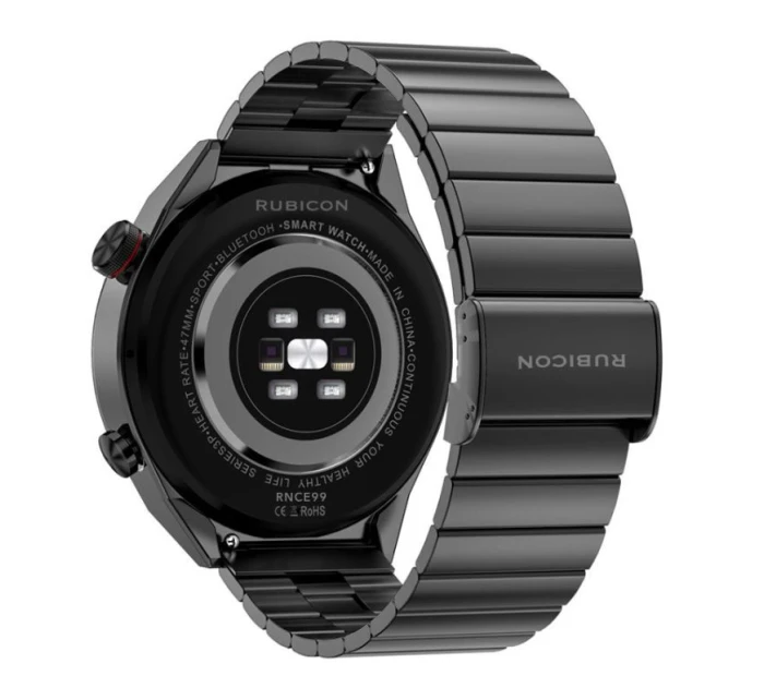 Chytré hodinky Rubicon RNCE99 Black Metal + Silicon SMARUB194 Chytré hodinky Rubicon RNCE99 Black Metal + Silicon SMARUB194