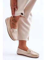 Dámské módní semišové mokasíny Bežové model 21625619 - Boto