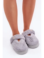 Kožešinové Pantofle S Šedé model 21681711 - Boto Kožešinové Pantofle S Šedé model 21681711 - Boto