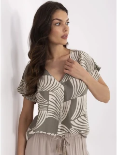 Halenka D73771M11171D khaki barva