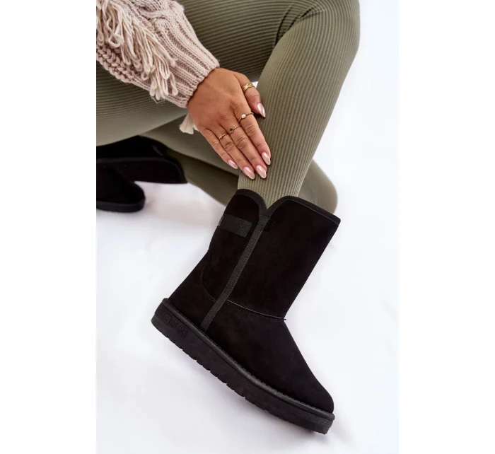 Dámské vysoké boty do sněhu Big Star KK274618 Černe Dámské vysoké boty do sněhu Big Star KK274618 Černe