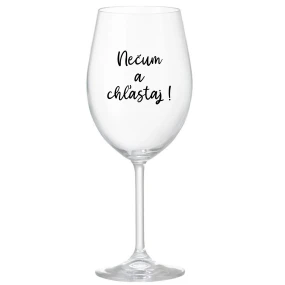 NEČUM A CHĽASTAJ! - priehľadný pohár na víno 350 ml