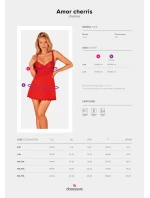 Jemná košilka Amor Cherris chemise - Obsessive Jemná košilka Amor Cherris chemise - Obsessive