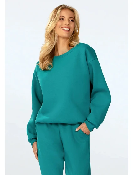 Dámská mikina Rehema tyrkysová - DKaren