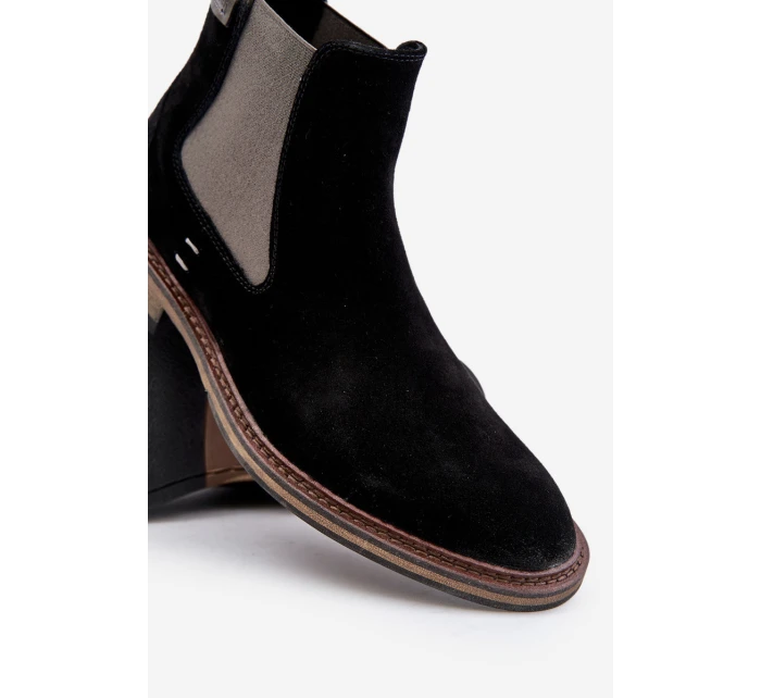 Pánské kotníkové boty Chelsea model 21800740 Černá - Big Star Pánské kotníkové boty Chelsea model 21800740 Černá - Big Star