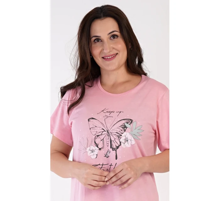 Dámská noční košile s krátkým rukávem Motýl