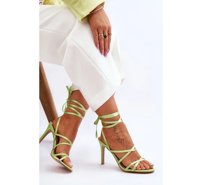 Sandály na šněrování model 179628 Step in style