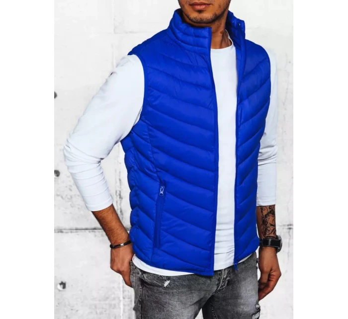 Pánská prošívaná modrá vesta Dstreet model 21968735 - FashionStreet Pánská prošívaná modrá vesta Dstreet model 21968735 - FashionStreet