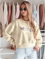 Dámská oversize mikina s kravatou v barvě  ecru Dstreet model 21988051 - FashionStreet