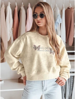 Dámská oversize mikina s kravatou v barvě  ecru Dstreet model 21988051 - FashionStreet