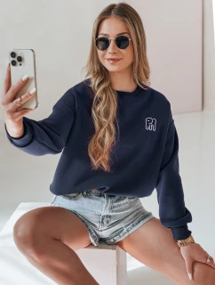 Dámská oversize mikina s výšivkou SOFTSLON navy blue FashionStreet BY1431