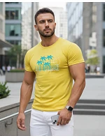 Tshirt męski z nadrukiem żółty model 22136498 - FashionStreet
