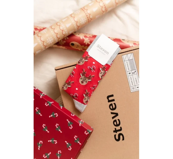 Ponožky Steven art.136 Świąteczne damskie 35-40