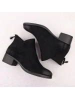 Dámské boty na bloku zateplené černé Potocki 12472 Dámské boty na bloku zateplené černé Potocki 12472