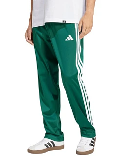 Pánské kalhoty adidas 3-Stripes Tricot Regular-Fit Open Hem Green JI8806