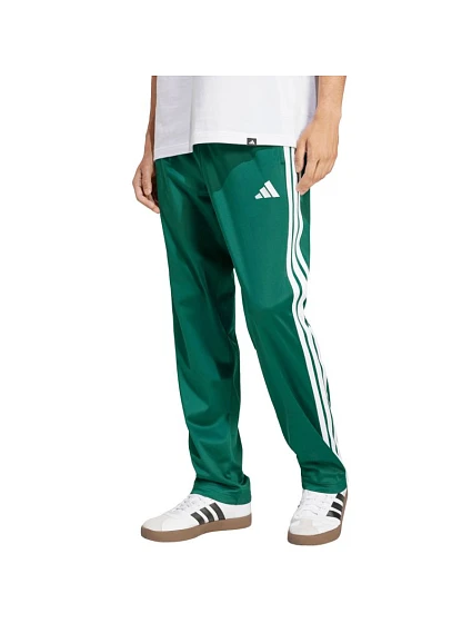 Pánské kalhoty adidas 3-Stripes Tricot Regular-Fit Open Hem Green JI8806