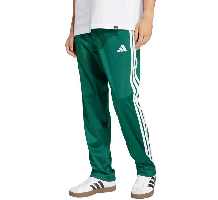Pánské kalhoty adidas 3-Stripes Tricot Regular-Fit Open Hem Green JI8806