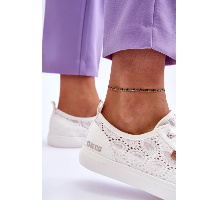 Dámské Krajkové Tenisky BIG STAR W274925 Bílé