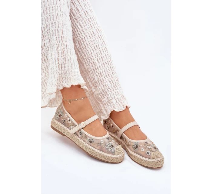 espadrilky s na platformě béžové model 21700053 - Boto espadrilky s na platformě béžové model 21700053 - Boto