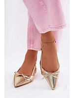 Dámské sandály z umělé kůže na nízkém podpatku Zlaté Jelmera