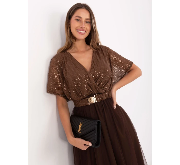 Sukienka MI SK model 21724545 brązowy - FPrice