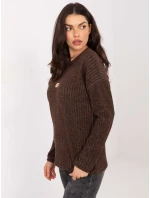 Sweter RV SW model 21789007 brązowy - FPrice Sweter RV SW model 21789007 brązowy - FPrice