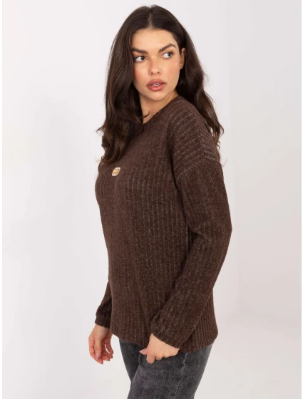 Sweter RV SW model 21789007 brązowy - FPrice Sweter RV SW model 21789007 brązowy - FPrice