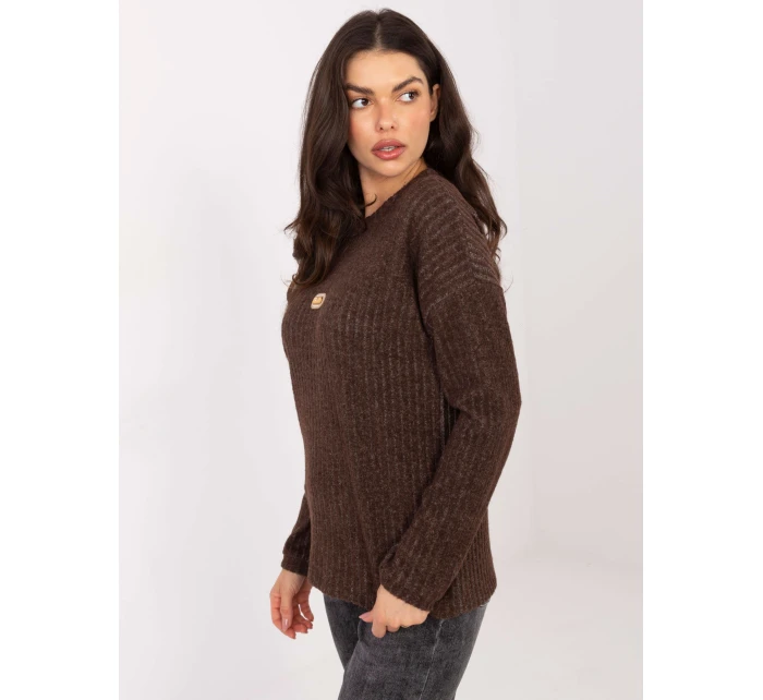 Sweter RV SW model 21789007 brązowy - FPrice Sweter RV SW model 21789007 brązowy - FPrice