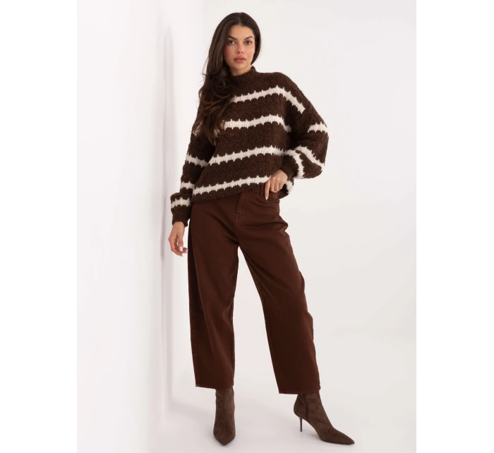 Spodnie jeans SP brązowy model 21776360 - FPrice Spodnie jeans SP brązowy model 21776360 - FPrice